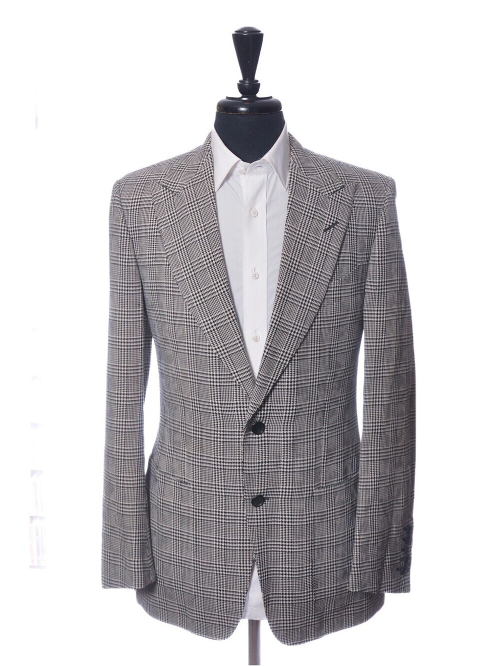 Tom Ford Grey Check Basic Base A Blazer 40R 38296